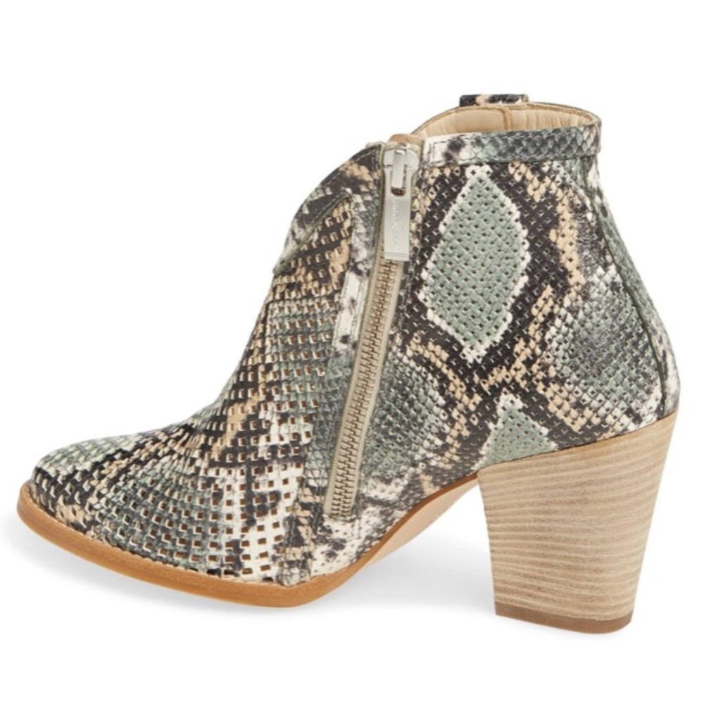 Paul Green Cougar Bootie Mint Snake